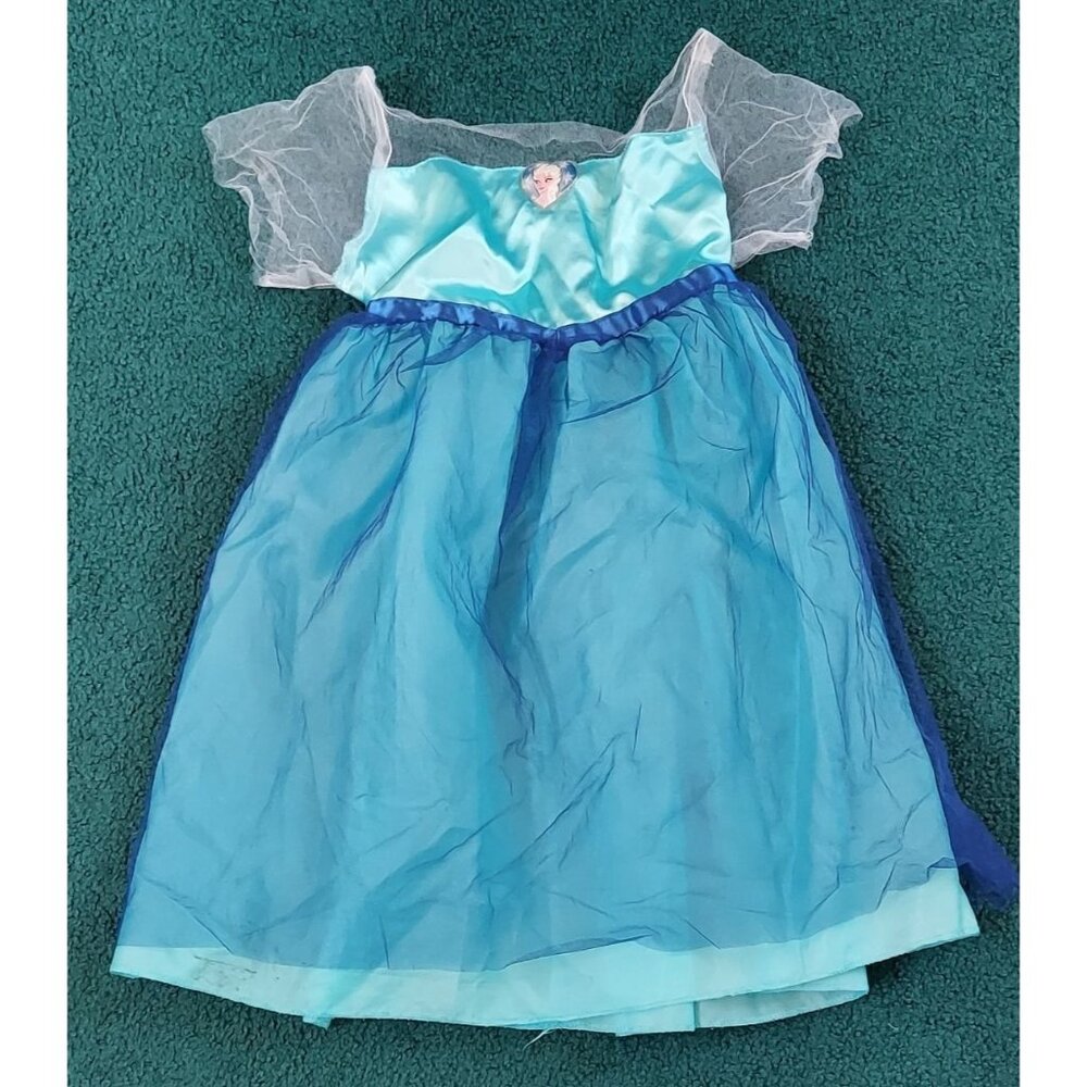 Disney Frozen Elsa Blue Mesh Costume Halloween Or Play Dress Size Small? Read